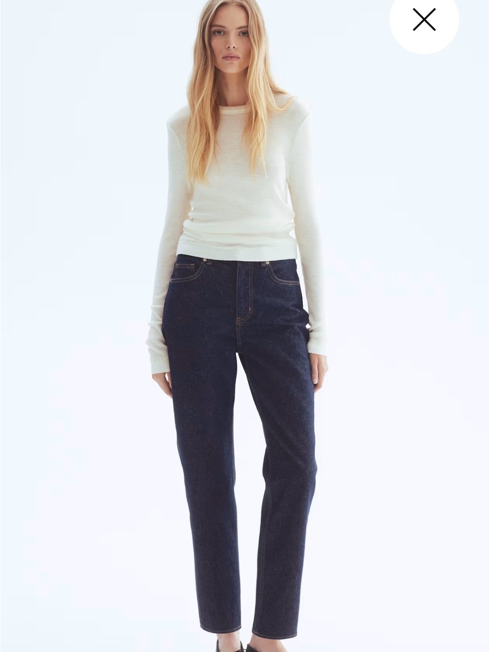 Set of 2 H&M Tapered Mom Jeans Black & Blue